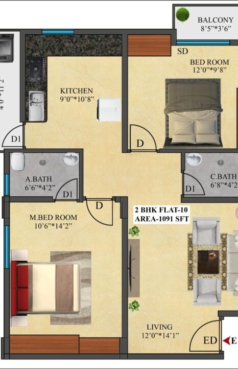 10-2 2BHK