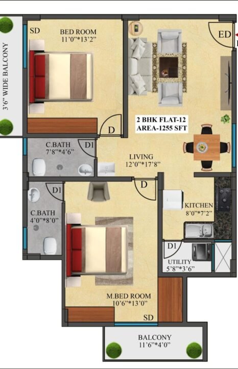 12-2-1055x1536 2BHK