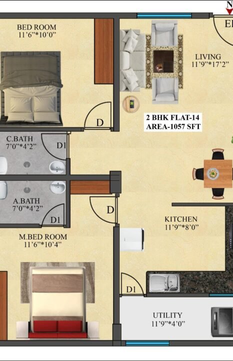 14-2 2BHK