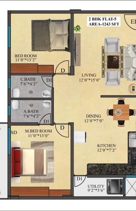 5-2 2BHK